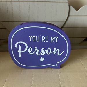 Purple 'You're My Person' Decorative Sign